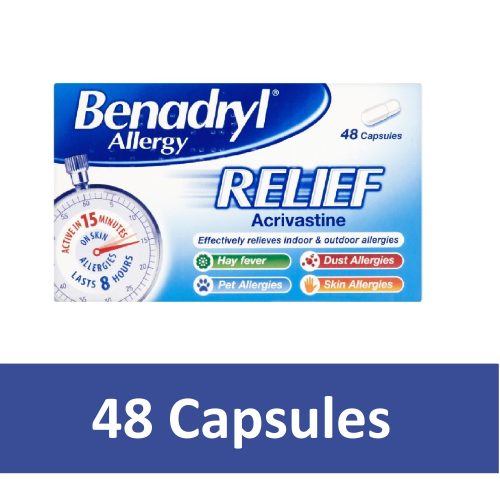 BENADRYL allergy relief 48 capsules